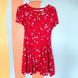 Kimchi Blue - Red Floral Dress